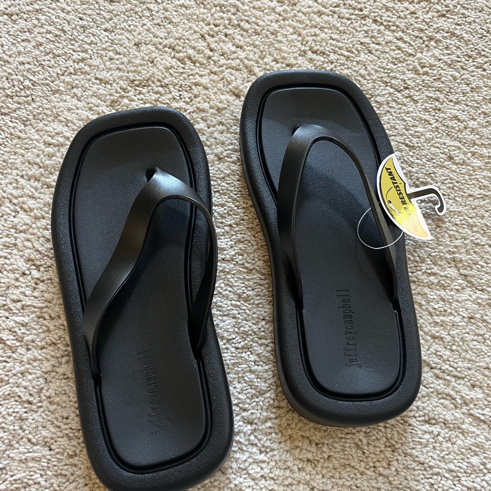 Black Flip Flop Sandals